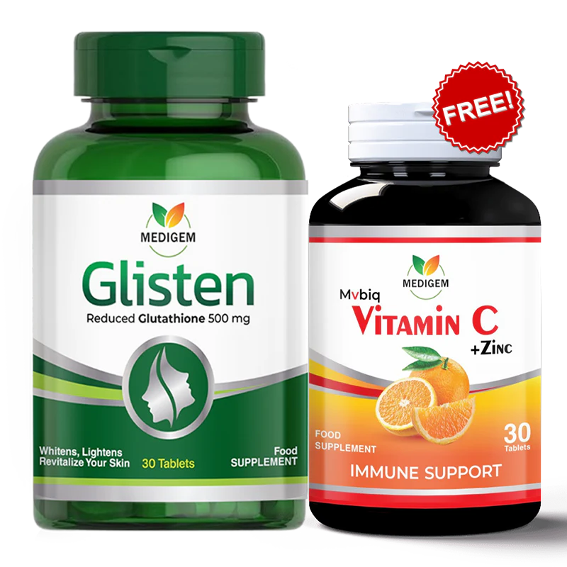 BUY GLISTEN (GLUTATHIONE 500MG)&VITAMIN C FREE